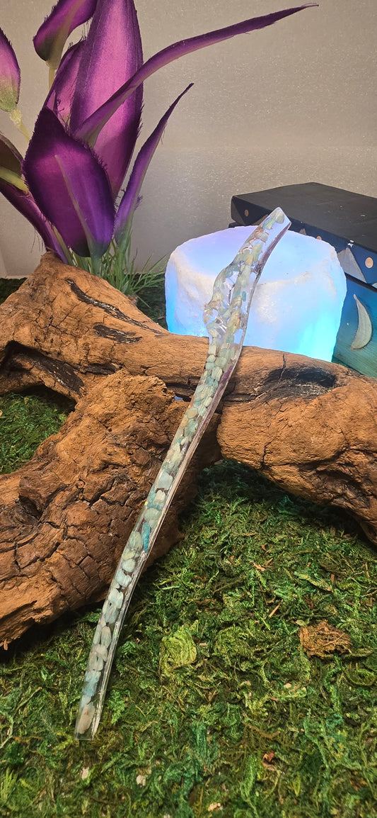 Incanto d'Acqua: Fermaglio Artigianale in Amazzonite