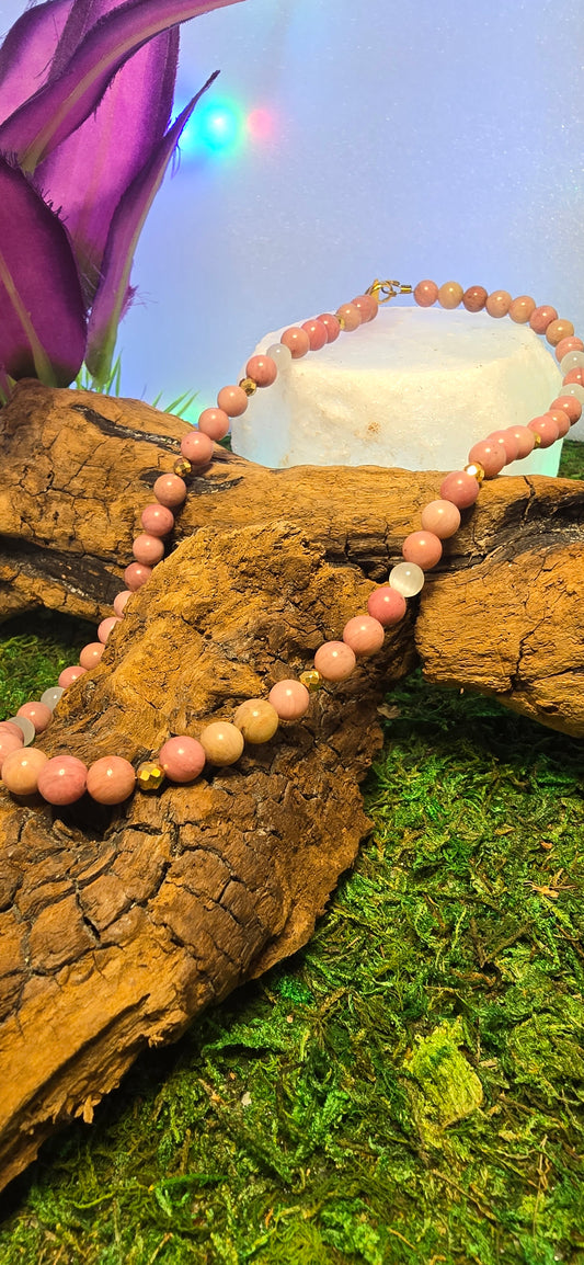 Il Risveglio del Cuore: Collana in Rodonite