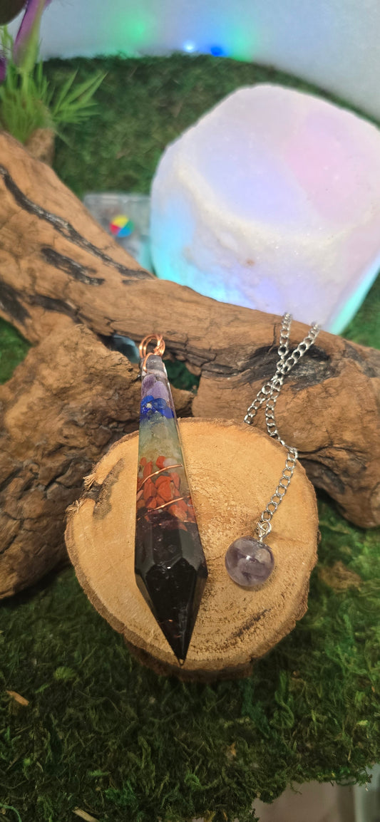 Allineamento Alchemico - Pendolo Arcobaleno con Spirale in Rame