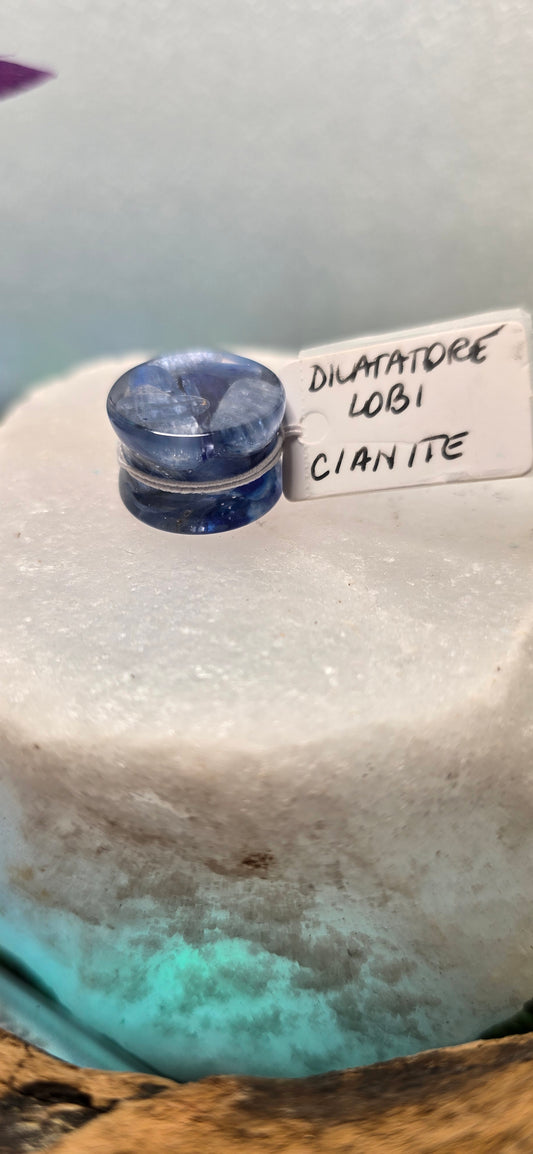 DIlatatore lobi Orecchino in Cianite e Resina Pietra del Ponte