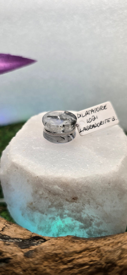 Il Portale Lunare: Dilatatore in Labradorite Bianca e Resina