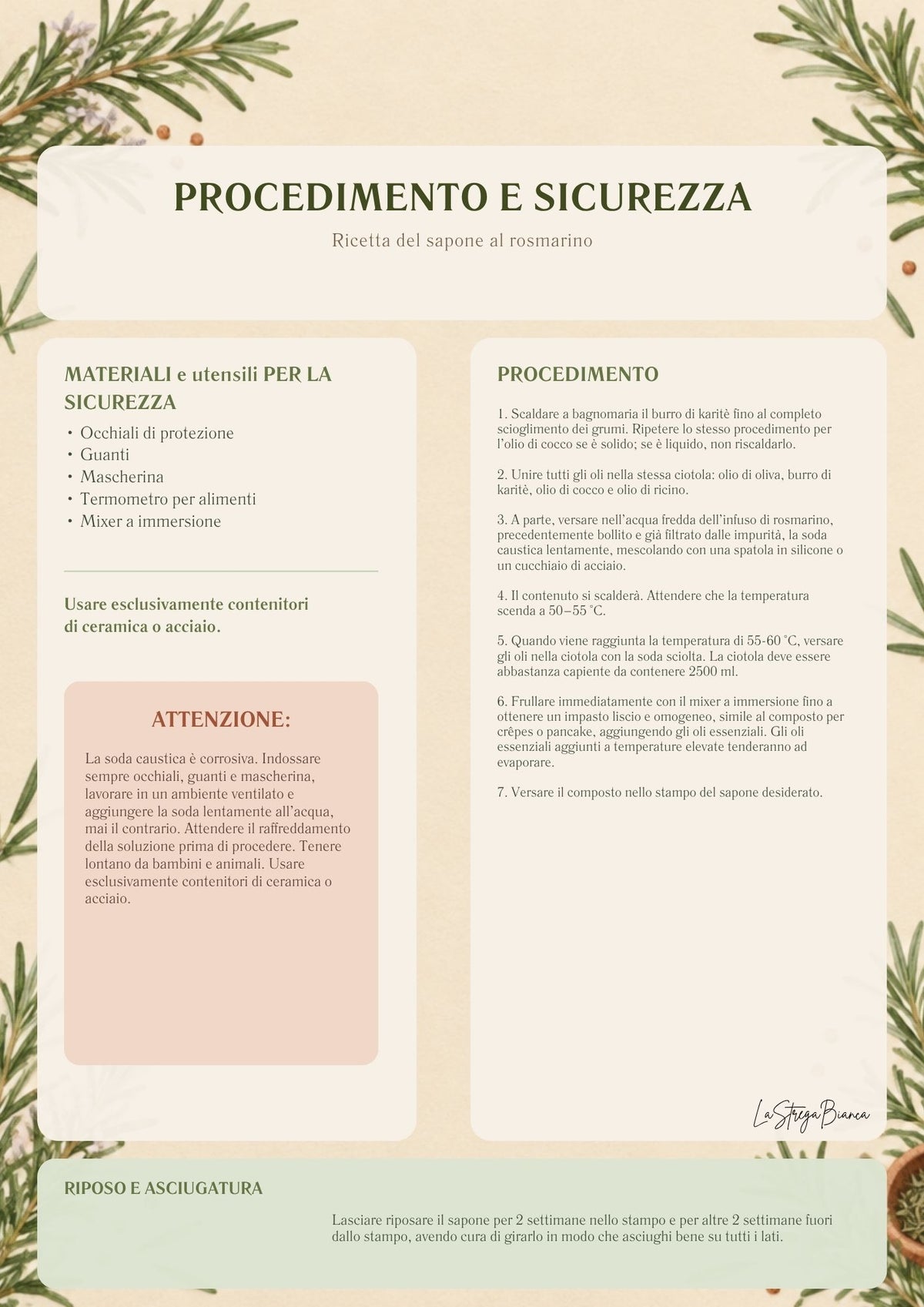 Ricetta Sapone al Rosmarino