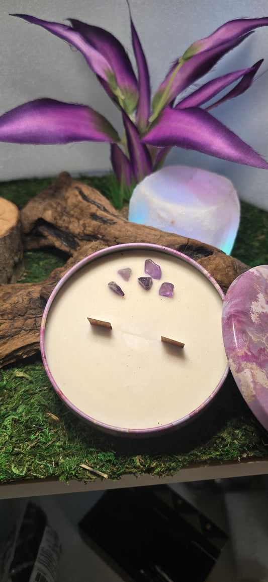 Candela XXL con Ametiste alla Vaniglia